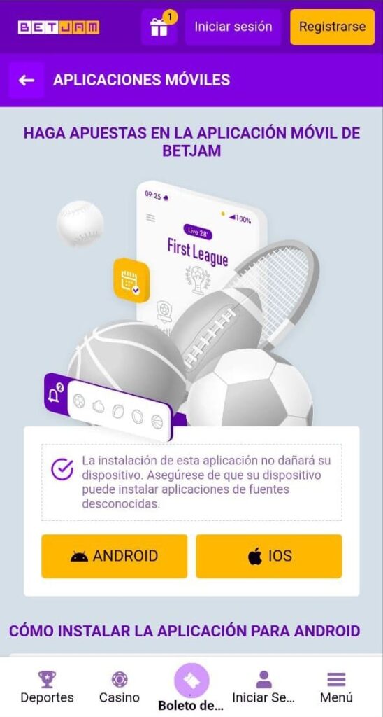 Descarga la app móvil de BetJam y disfruta de la mejor experiencia de juego